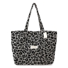 Sac Cabas Velours Cotele Motifs Léopard noir Escapade