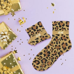 Chaussettes Paillettes Feline léopard