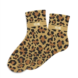 Chaussettes Paillettes Feline léopard
