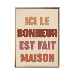 Toile Tuftee Ici Le Bonheur...