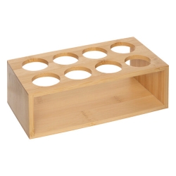 Rack 8 pots à épices verre support bambou