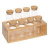 Rack 8 pots à épices verre support bambou