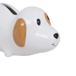 Tirelire chien Scott long 15 cm céramique