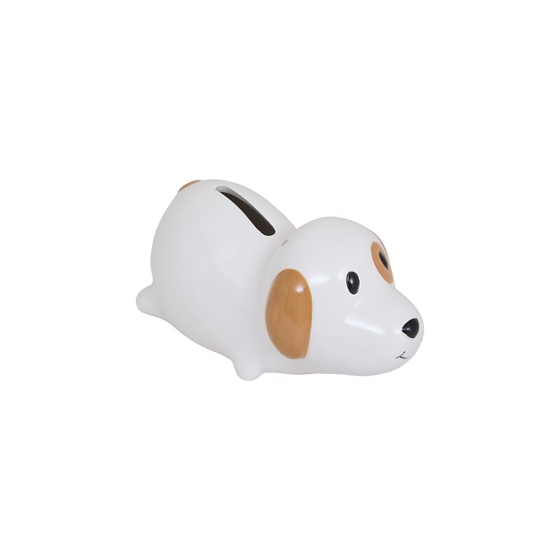 Tirelire chien Scott long 15 cm céramique