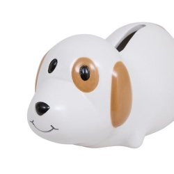 Tirelire chien Scott long 15 cm céramique