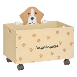 Coffre à roulettes chien...