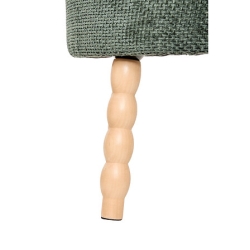 Tabouret d'appoint Spolo chenille vert cèdre