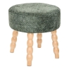 Tabouret d'appoint Spolo chenille vert cèdre