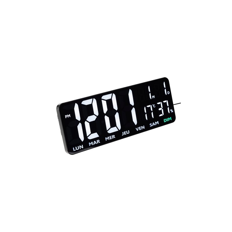 Horloge digitale Garrett long 35 cm noir