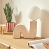 Lampe Sibil haut 35,5 cm argile