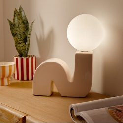 Lampe Sibil haut 35,5 cm argile