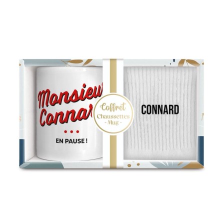 Coffret mug chaussettes connard