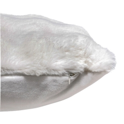 Coussin fourrure 3D ZEPHY 45 x 45 cm polyester blanc