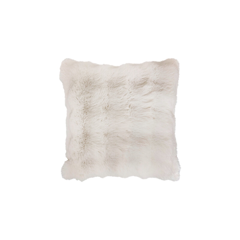 Coussin fourrure 3D ZEPHY 45 x 45 cm polyester blanc