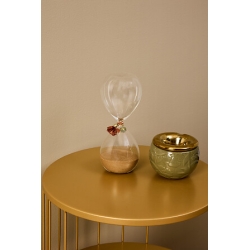 Sablier Belli haut 20 cm verre ocre