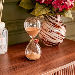 Sablier Belli haut 20 cm verre ocre