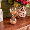 Sablier Belli haut 20 cm verre ocre