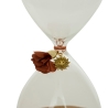 Sablier Belli haut 20 cm verre ocre