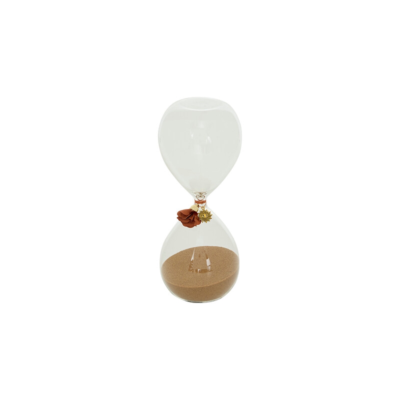 Sablier Belli haut 20 cm verre ocre
