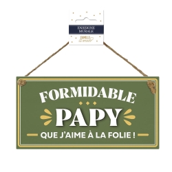 Plaque bois "papy tout est...
