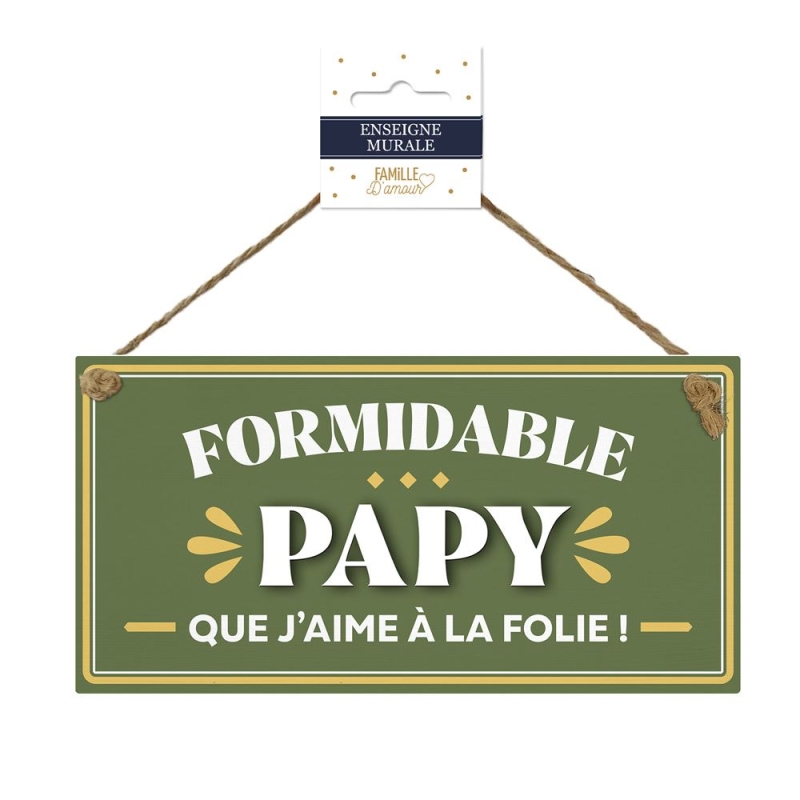 Plaque bois "papy tout est permis"
