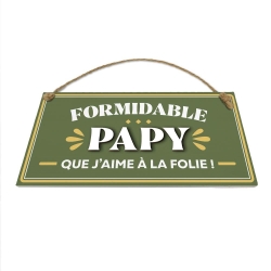 Plaque bois "papy tout est permis"