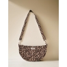 Sac banane demi-lune coton léopard