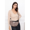 Sac banane demi-lune coton léopard