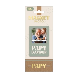 Magnet bois photo papy damour