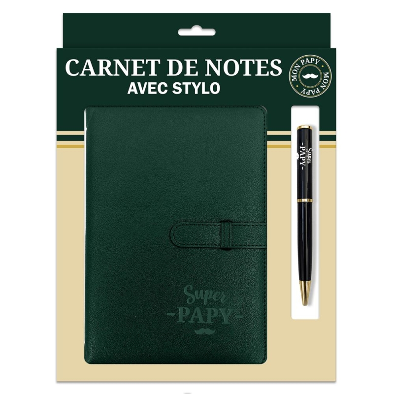 Coffret carnet notes+stylo "papy"