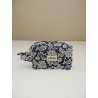Trousse de toilette coton AMOUR bleu marine