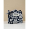 Porte-monnaie coton AMOUR bleu marine