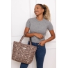 Sac cabas coton AMOUR léopard