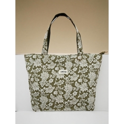 Sac cabas coton AMOUR vert