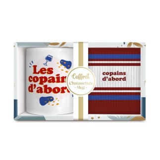 Coffret mug chaussettes copains d'abord