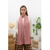 Foulard imprimé mini coeurs rouge