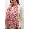 Foulard imprimé mini coeurs rouge