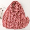 Foulard imprimé mini coeurs rouge