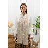 Foulard imprimé mini coeurs beige