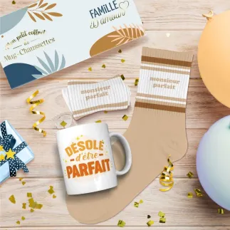 Coffret mug chaussettes monsieur parfait