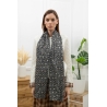 Foulard imprimé mini coeurs noir