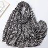Foulard imprimé mini coeurs noir