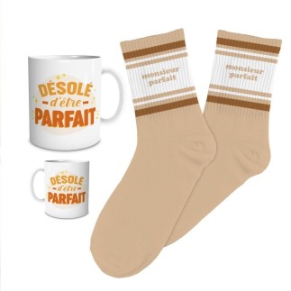 Coffret mug chaussettes monsieur parfait