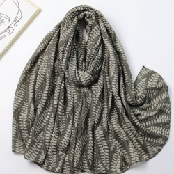 Foulard imprimé feuillage vert