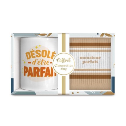 Coffret mug chaussettes monsieur parfait