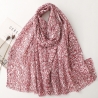 Foulard imprimé minis feuillages rose