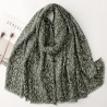 Foulard imprimé minis feuillages vert