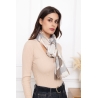 Foulard imprimé fleurs dessins beige