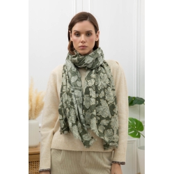 Foulard imprimé feuilles de...