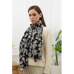 Foulard imprimé feuilles de...